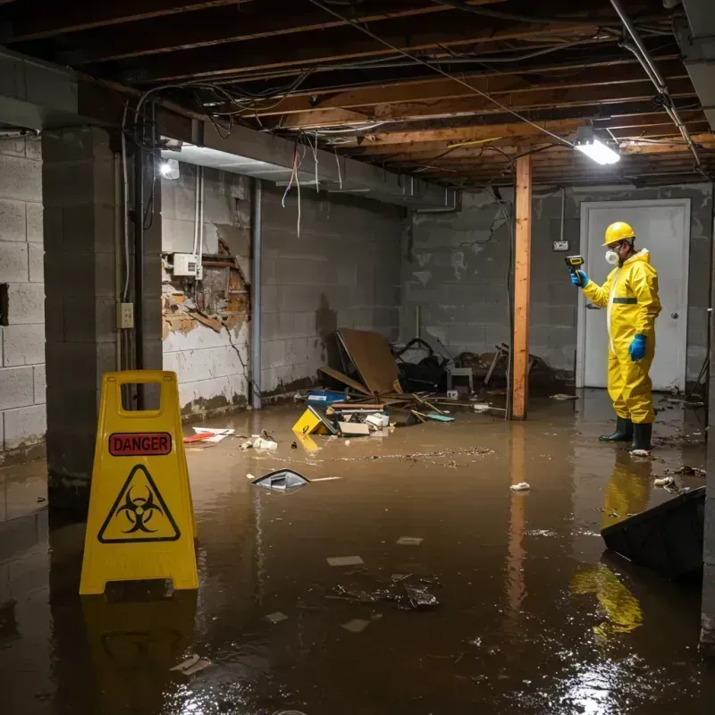 Flooded Basement Electrical Hazard in Woodsville, NH Property